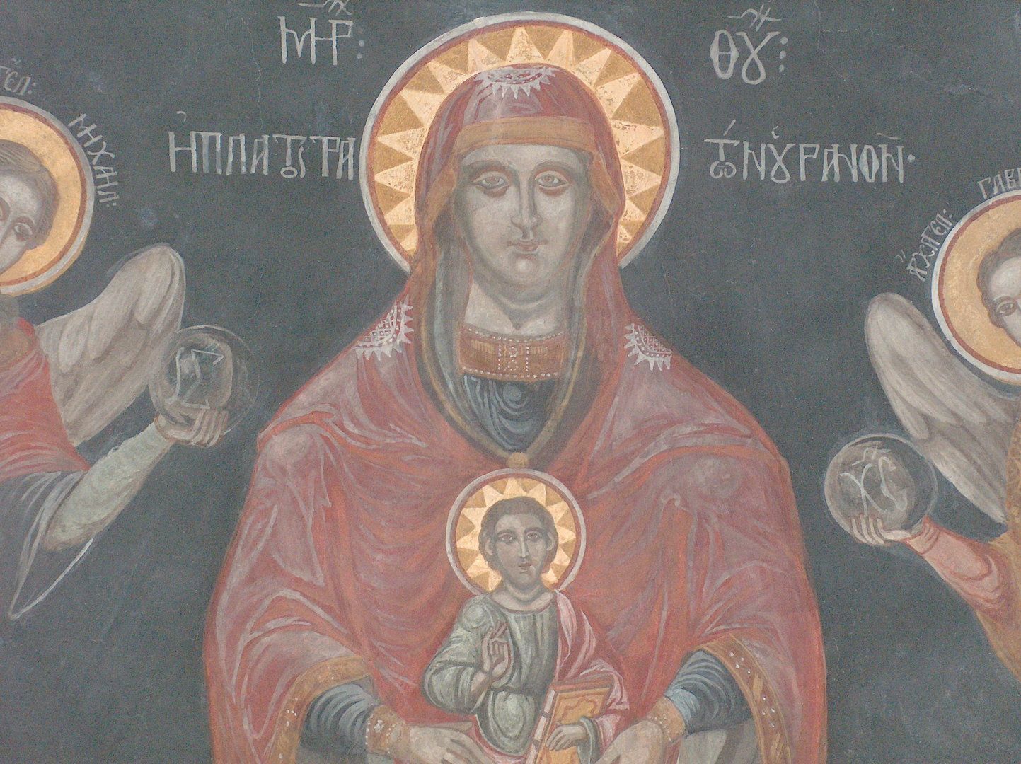 Biserica manastirii NUCET altar bolta dupa interventie