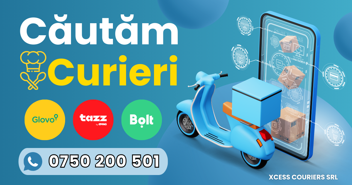 Cautam curieri food delivery - tazz/glovo/bolt