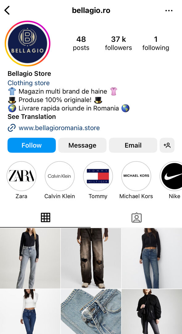 Pagina de Instagram
