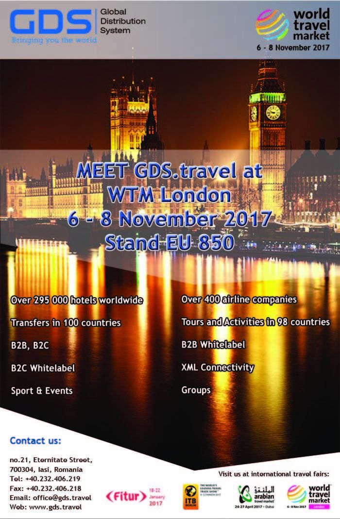 GDS.travel exhibiting at WTM London 2017