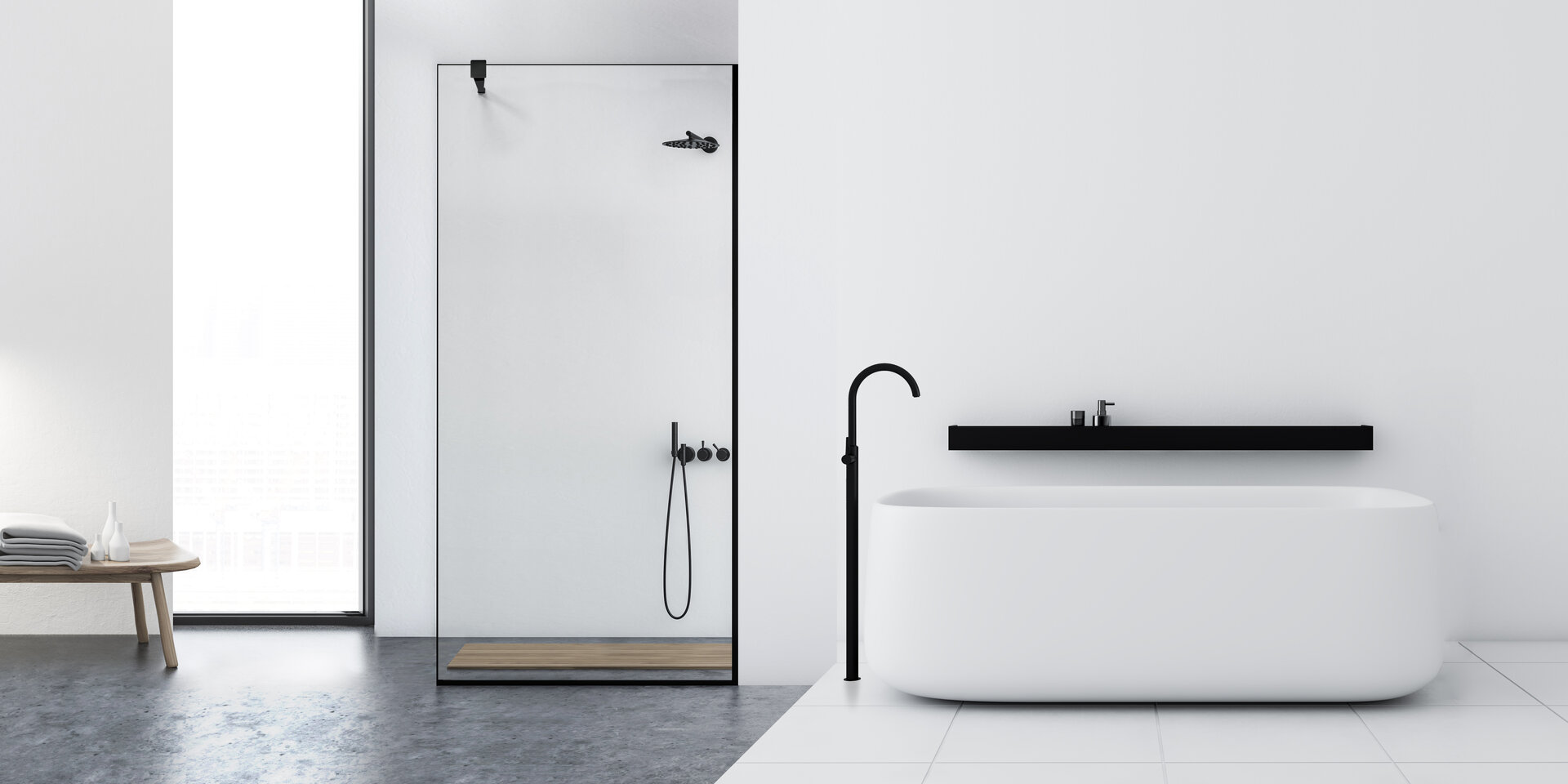 Paravan dus Aqua Class black