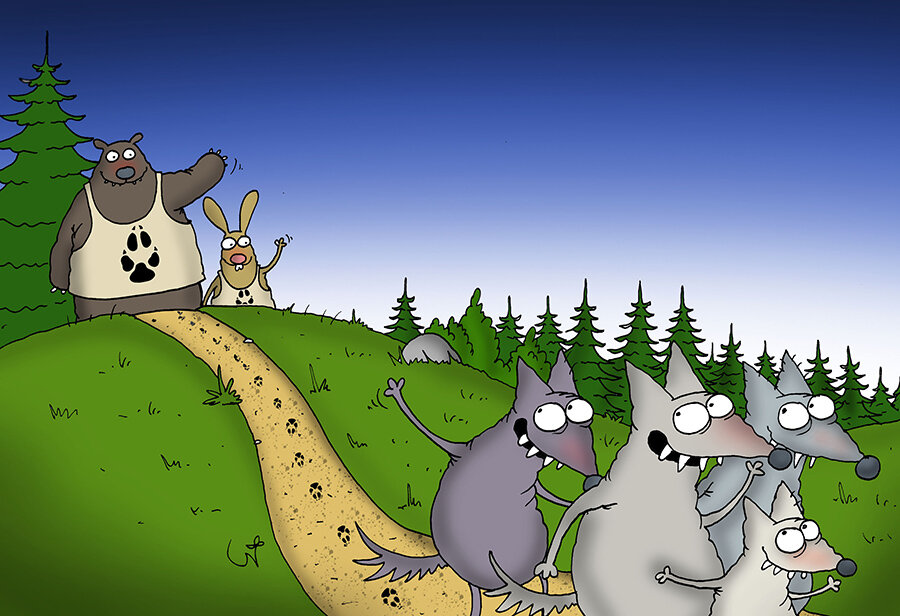 The true wolf leaves a trace