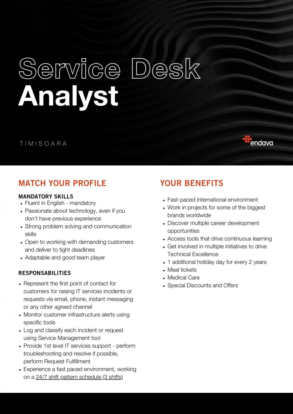 Service Desk Analyst (with English)