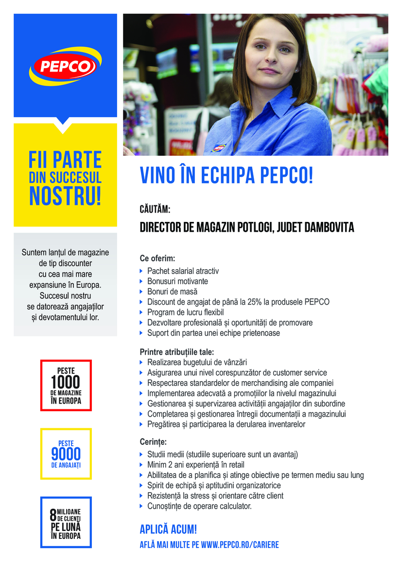 Director Magazin Potlogi, Judet Dambovita