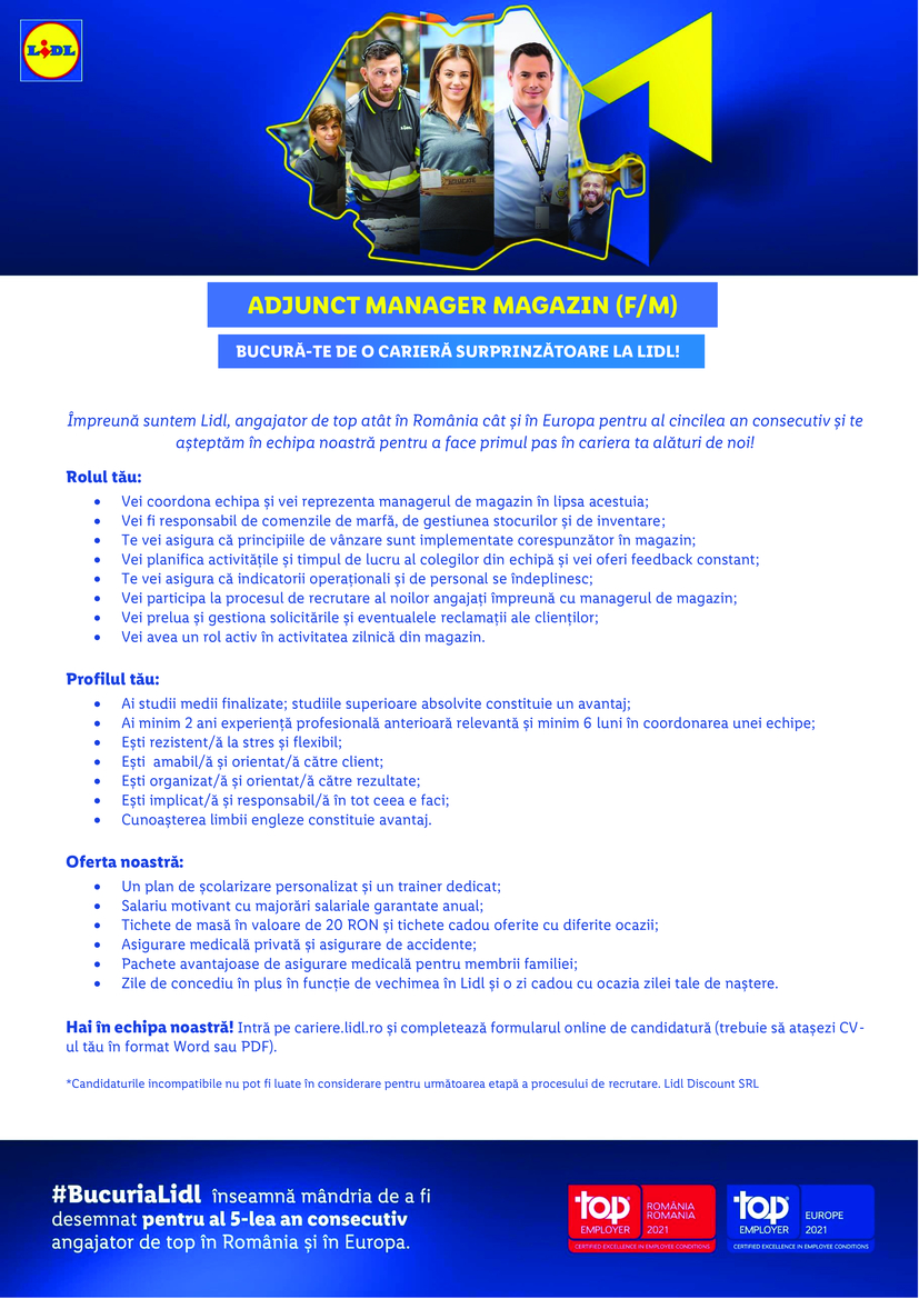 Adjunct Manger Magazin Dej (f/m)