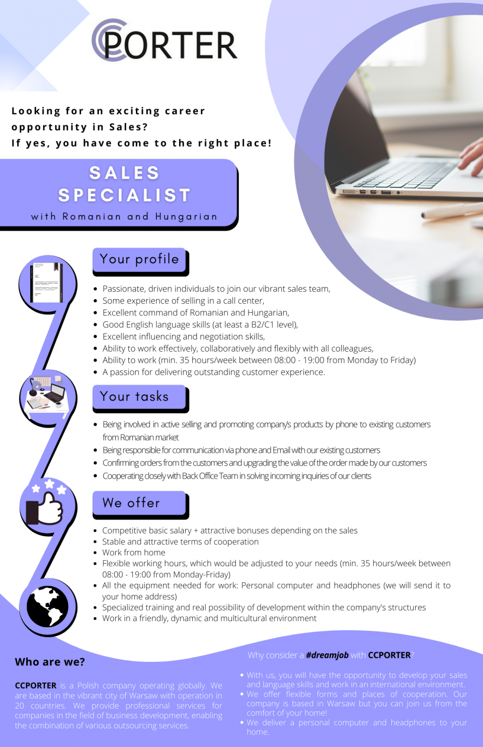 Sales Specialist with Romanian and Hungarian