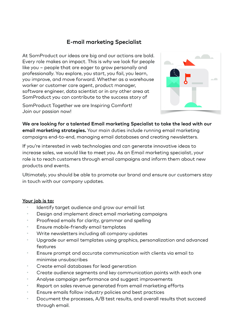 E-mail marketing Specialist