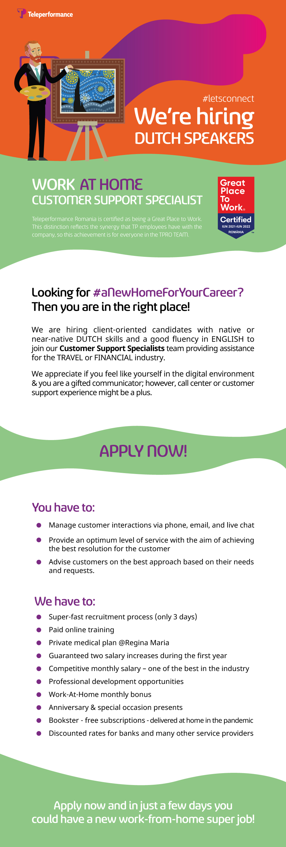 DUTCH Speaker-Work At Home Agents