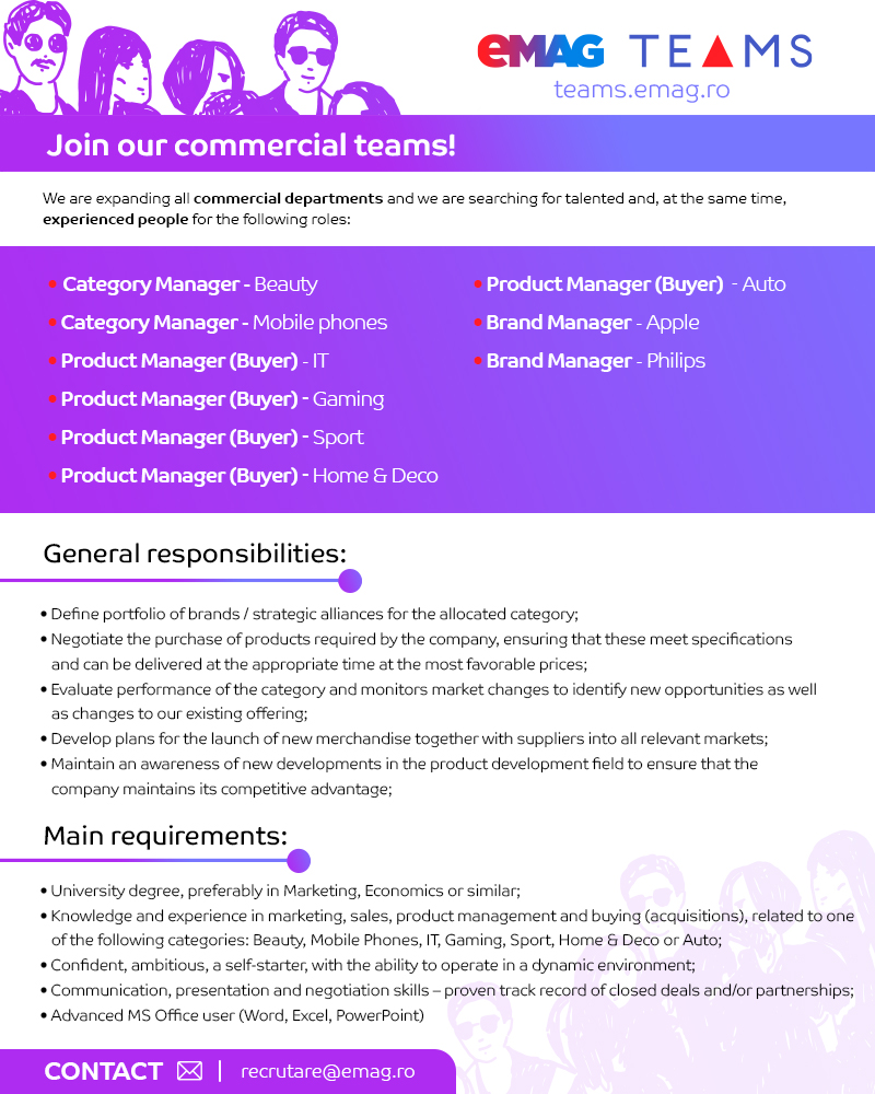 Product Manager / Category Manager wanted @eMAG