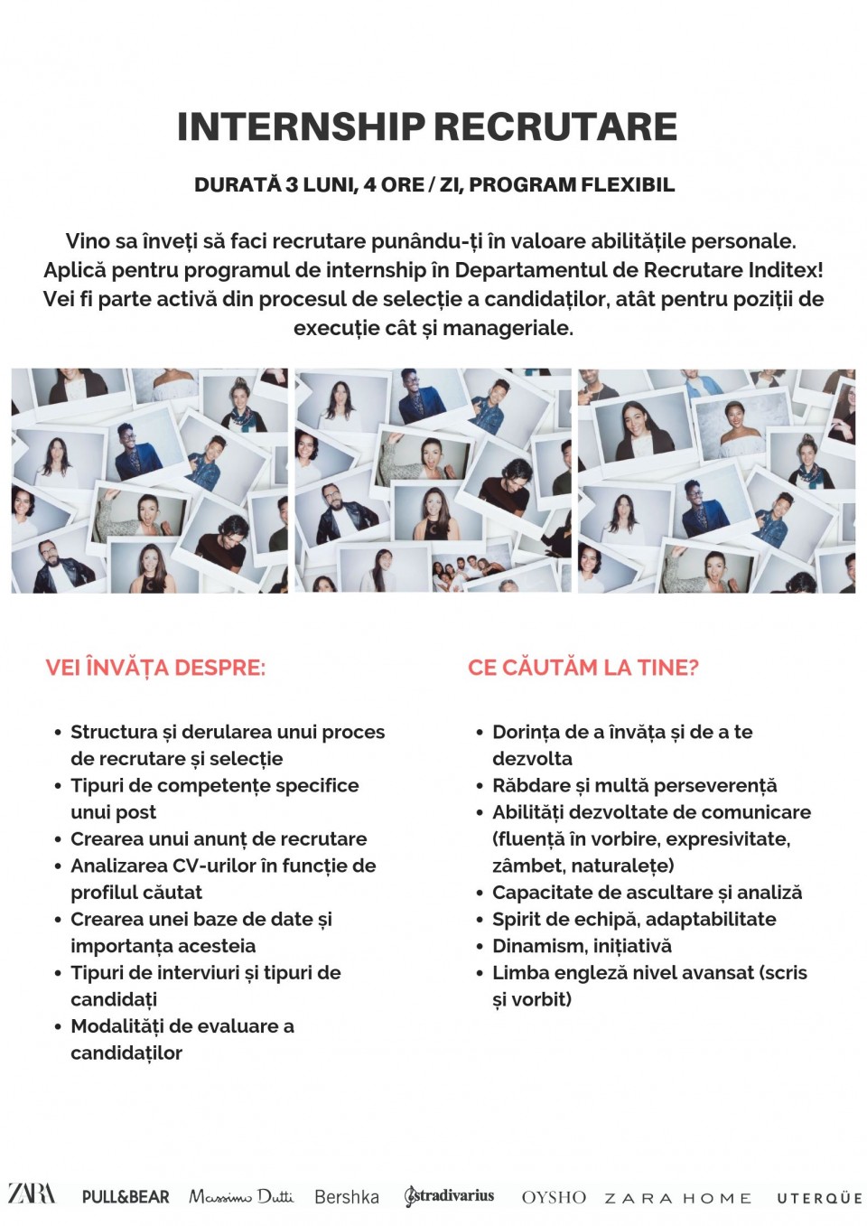 INTERNSHIP RECRUTARE ZARA