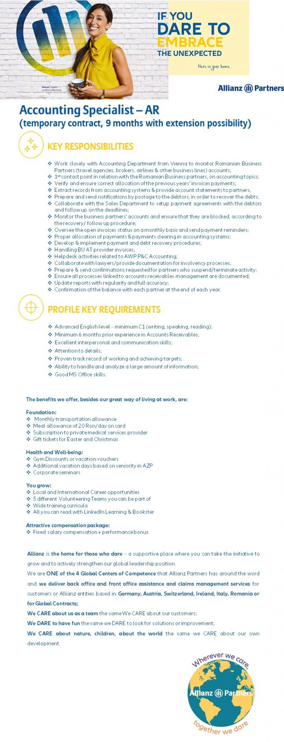 Accounting Specialist - AR (temporary contract)