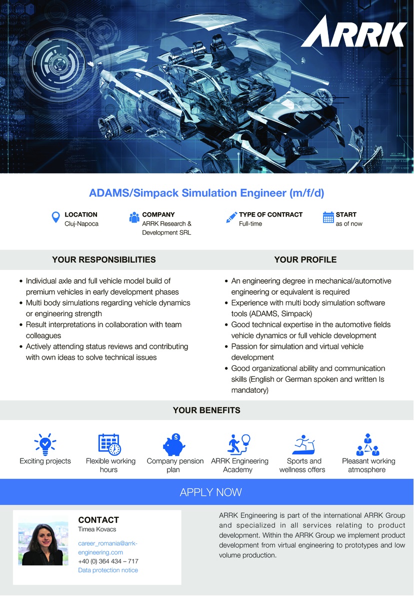 ADAMS/Simpack Simulation Engineer (m/f/d)