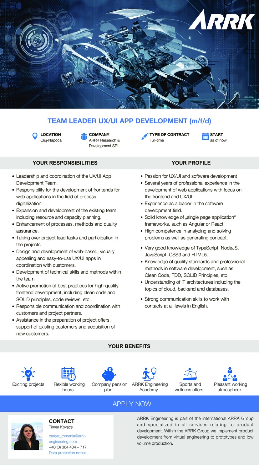 TEAM LEADER UX/UI APP DEVELOPMENT (m/f/d)