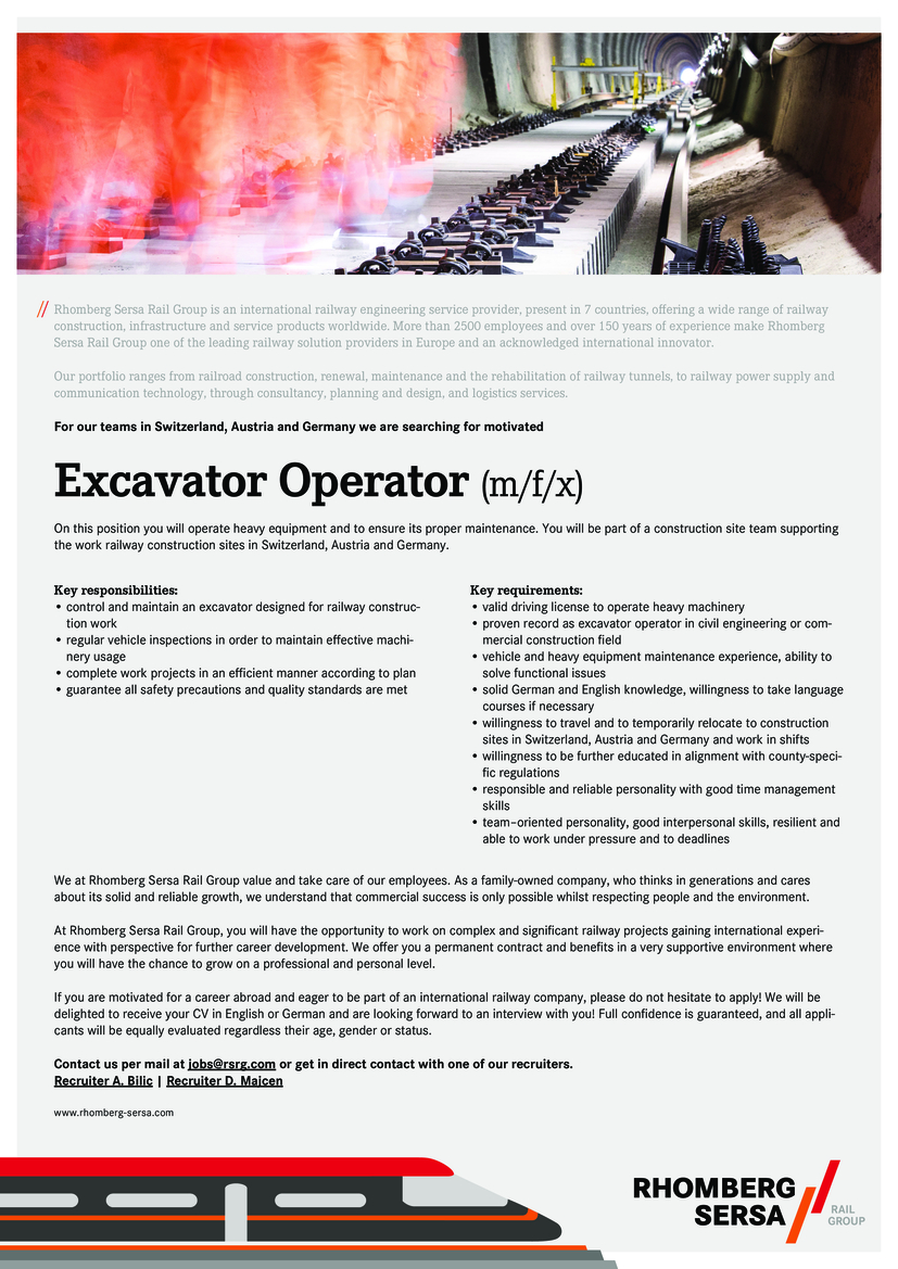 Excavator Operator (m/f/x)