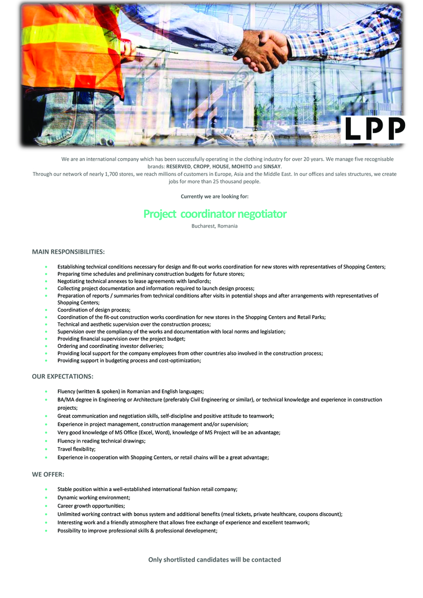 Project coordinator negotiator
