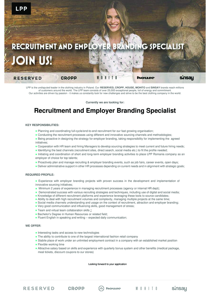 Recruitment and Employer Branding Specialist