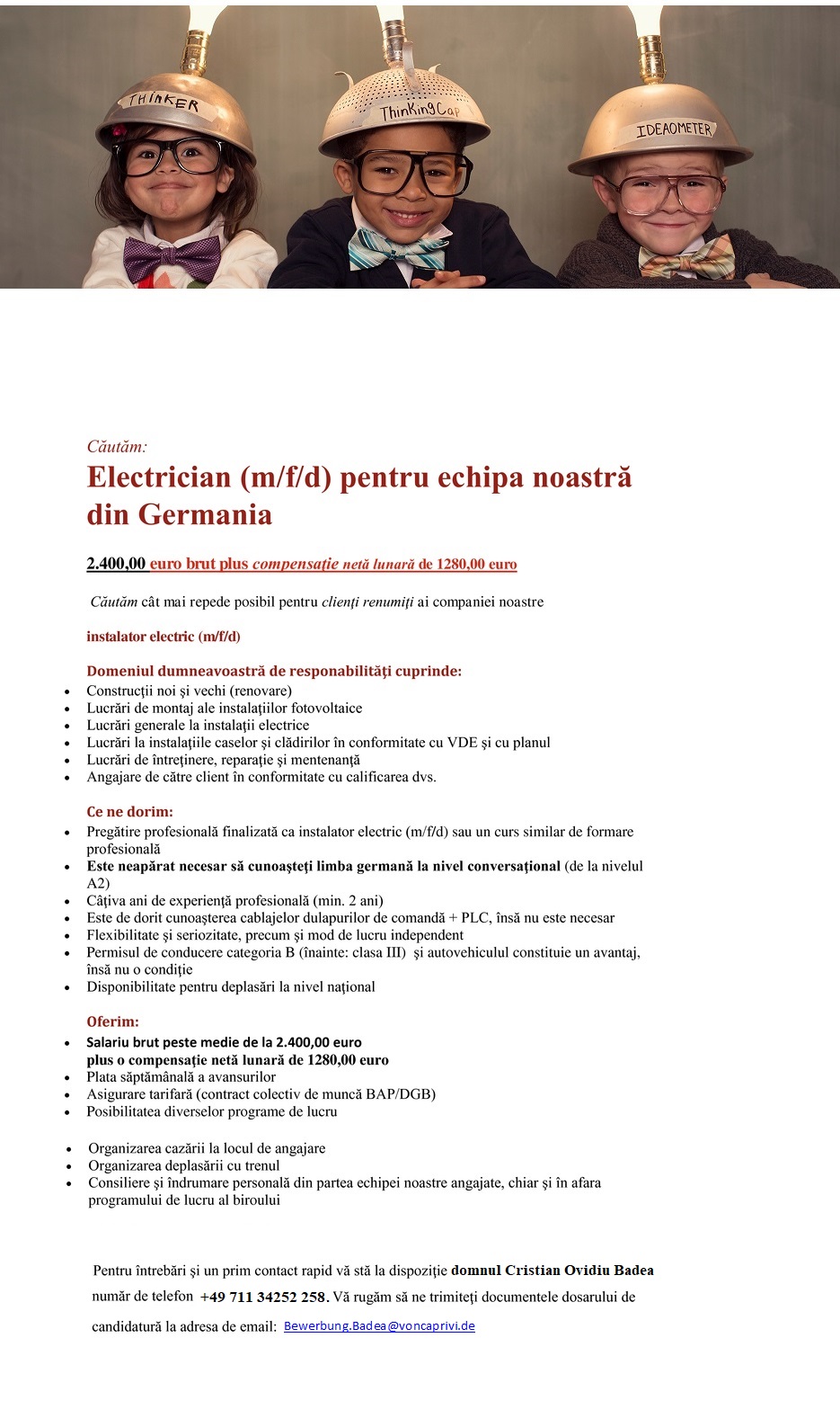 Electrician (m/f)