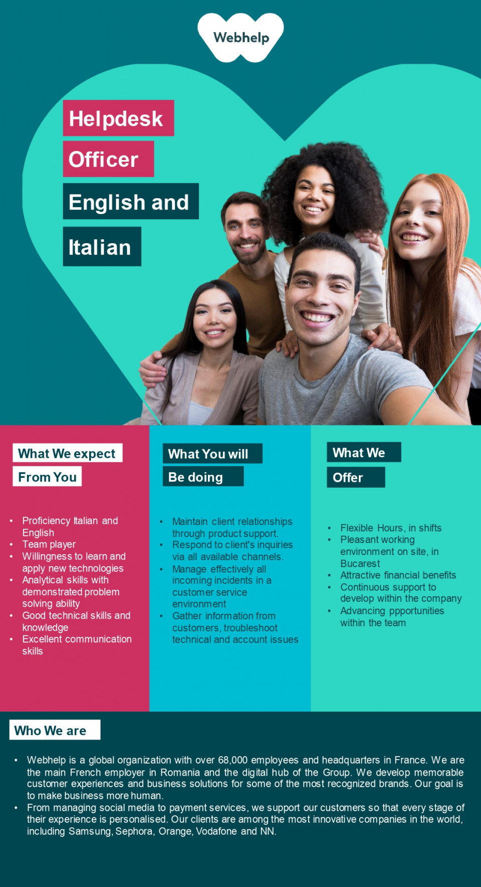 Helpdesk Specialist with Italian and English