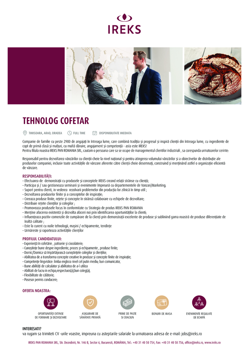 TEHNOLOG COFETAR