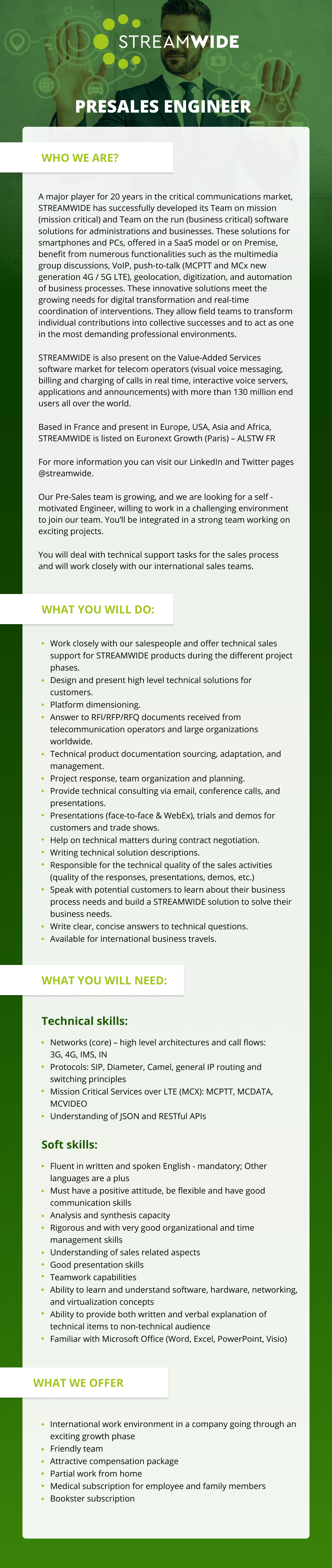 Junior Presales Engineer