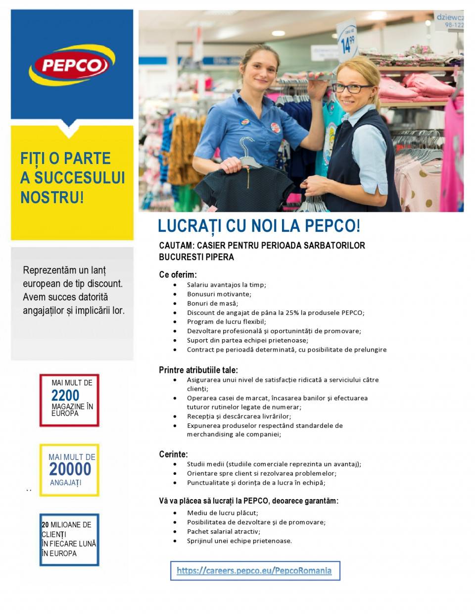 Casier pentru perioada sarbatorilor Bucuresti Pipera