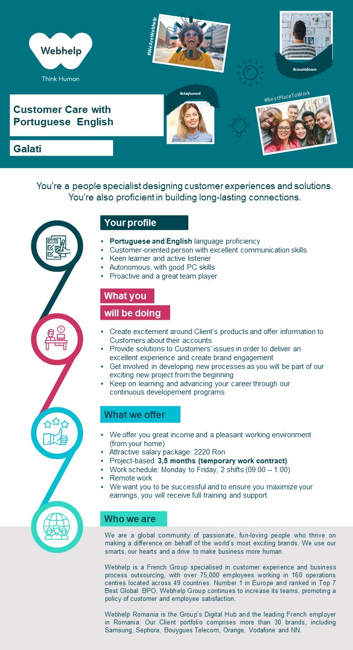 Customer Care with Portuguese and English