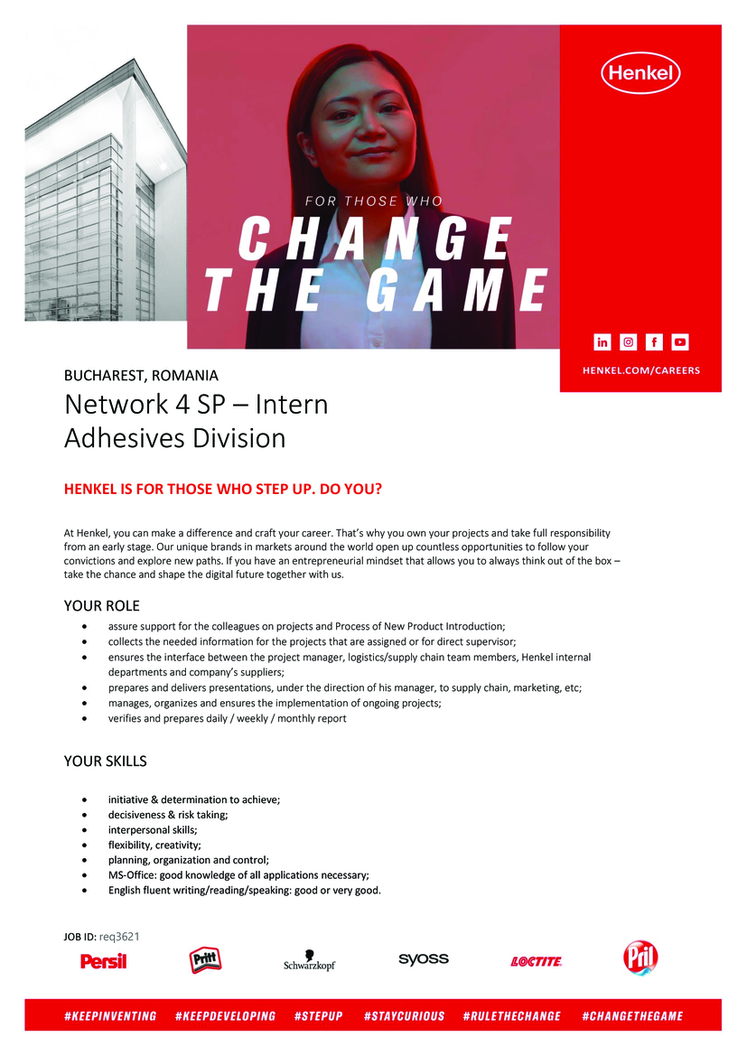 Intern Network 4 SP – 1 year determinated contract