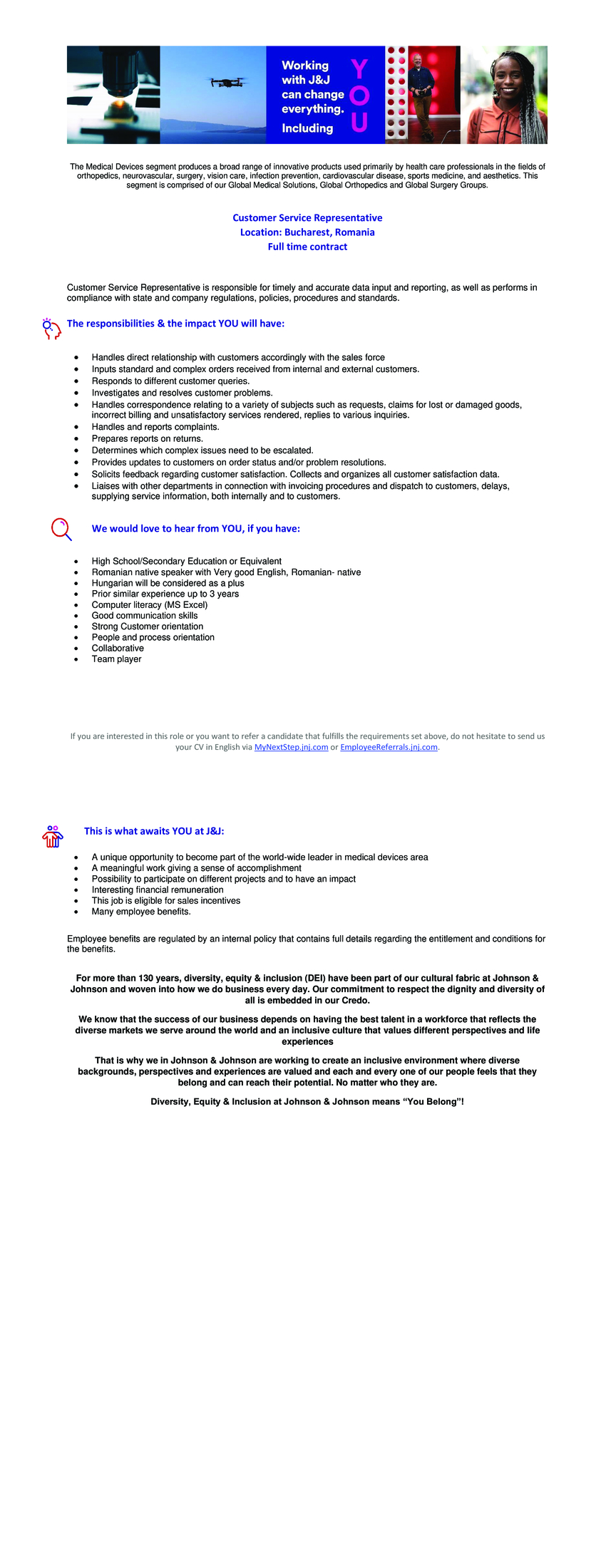 Customer Service Representative
