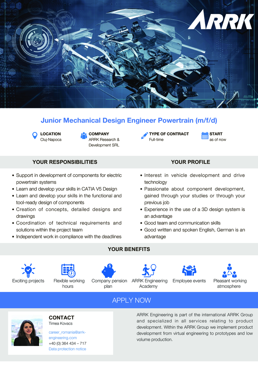 Junior Mechanical Design Engineer - Powertrain (m/f/d)