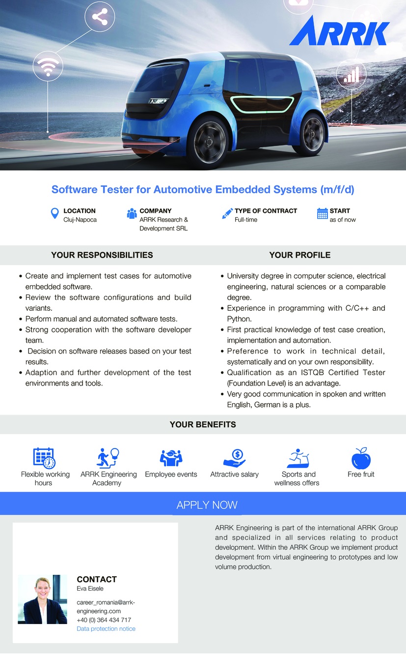Software Tester for Automotive Embedded Systems (m/f/d)