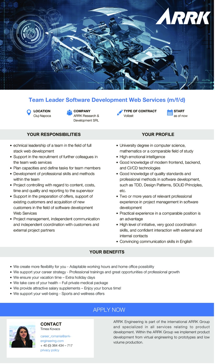Team Leader Software Development Web Services (m/f/d)