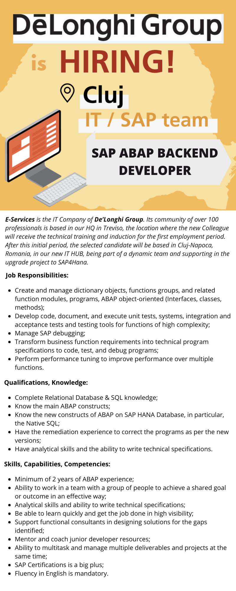 SAP ABAP Backend Developer