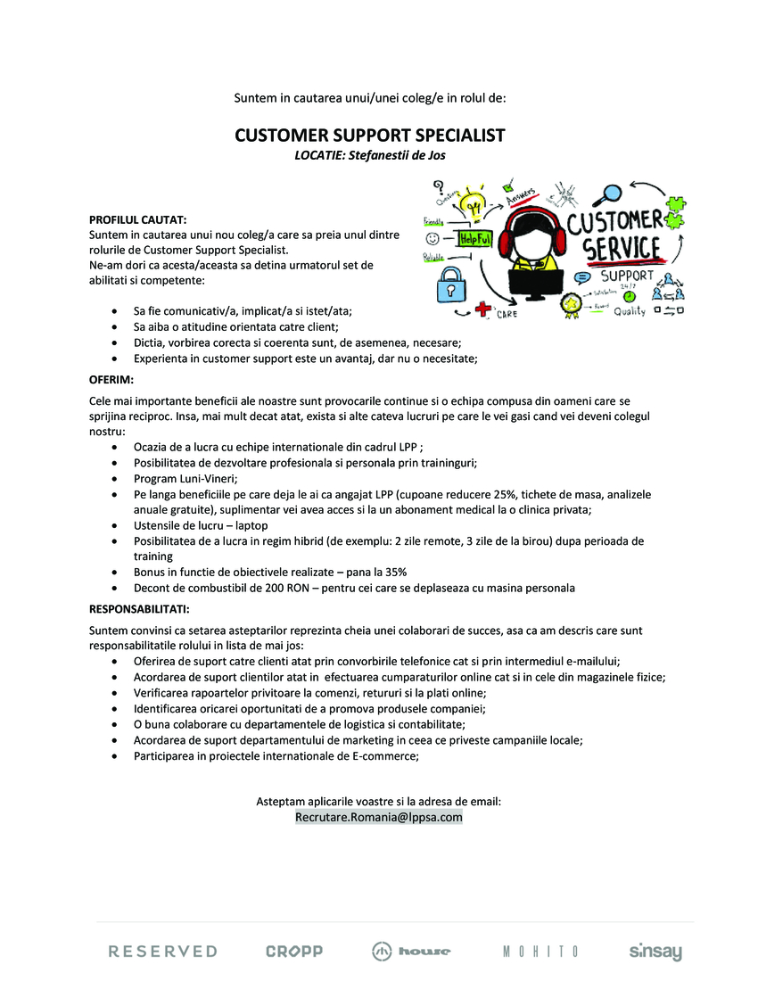 Customer Support Specialist