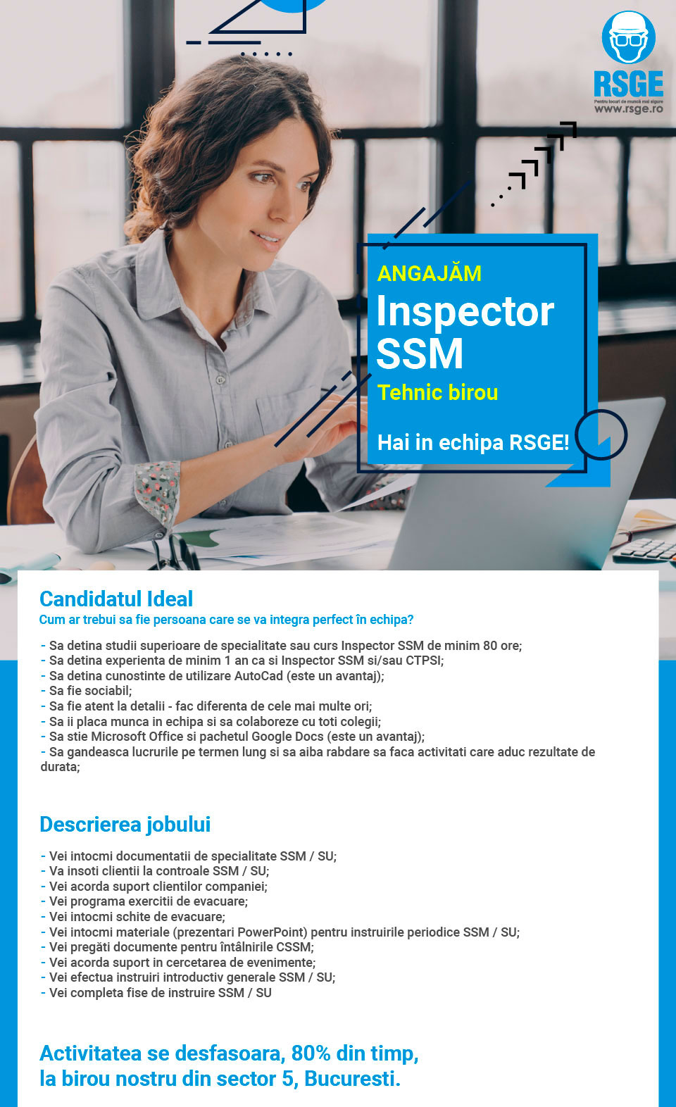 Inspector SSM - activitate birou
