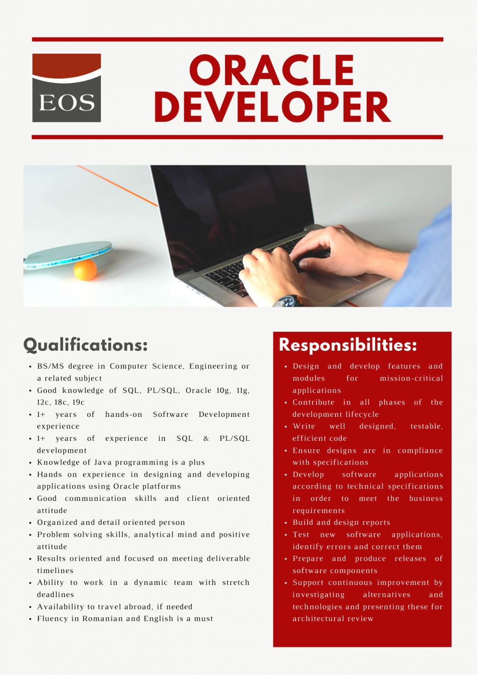 Oracle Developer, Bucuresti