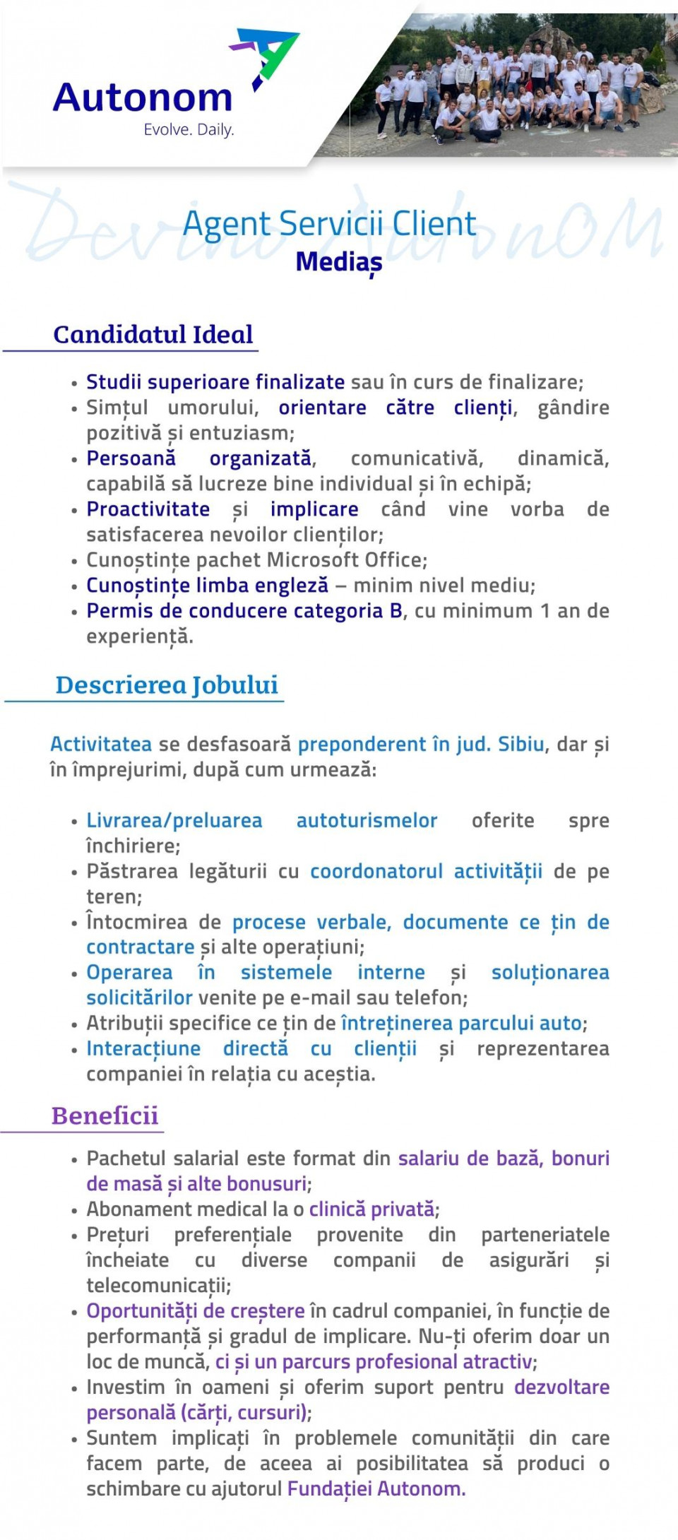 AGENT SERVICII CLIENT - MEDIAS
