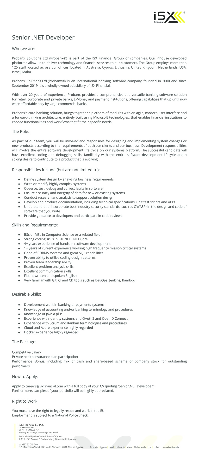 Senior .NET Developer