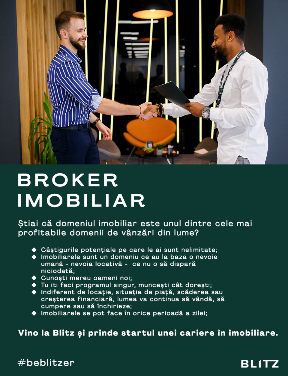 AGENTI IMOBILIARI. Be a BLITZER