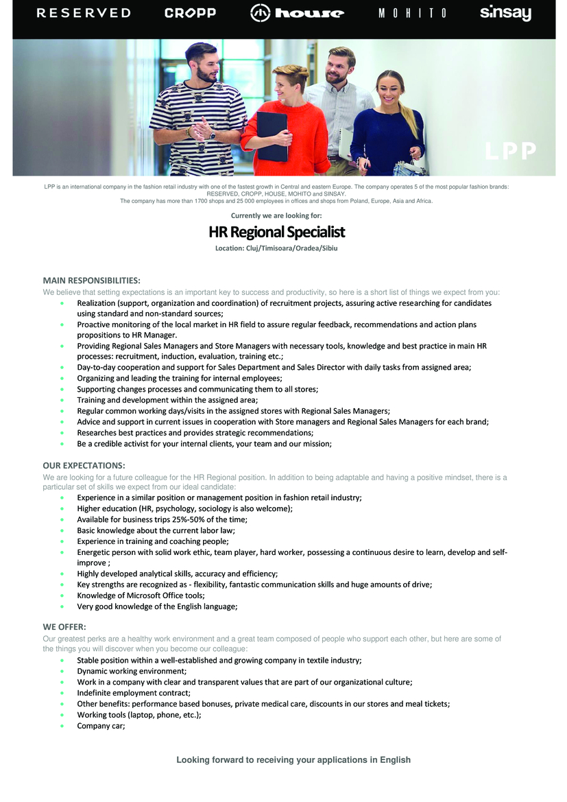 HR Regional Sinsay