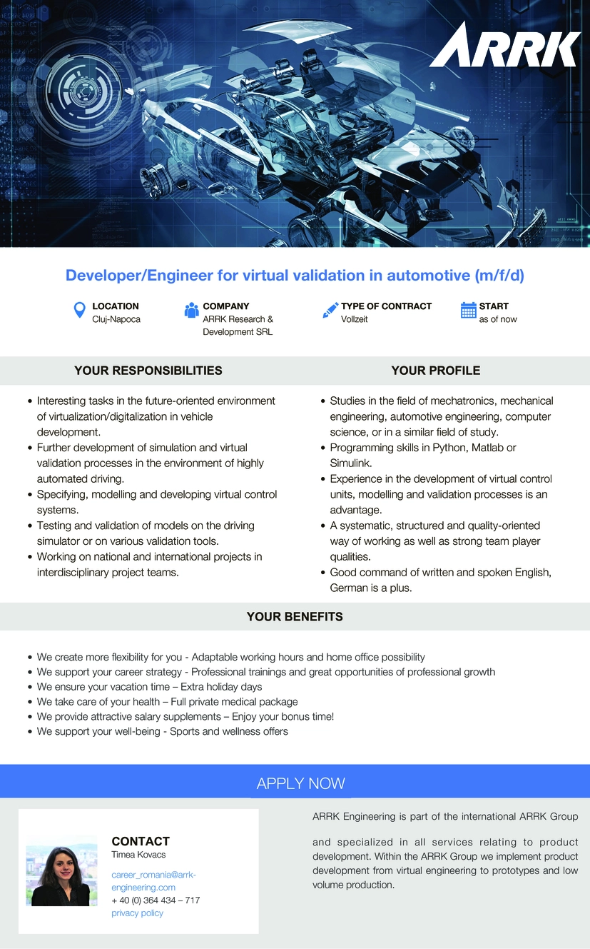 Developer/Engineer for virtual validation in automotive