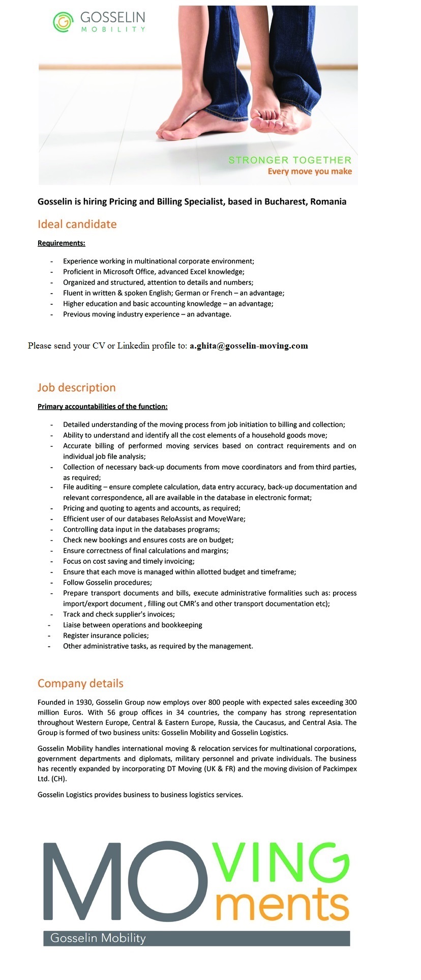 Pricing and Billing Specialist