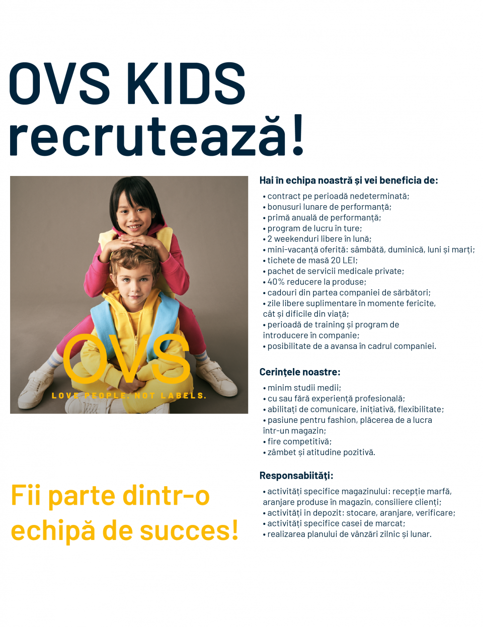 Consilier Vanzari OVS Kids
