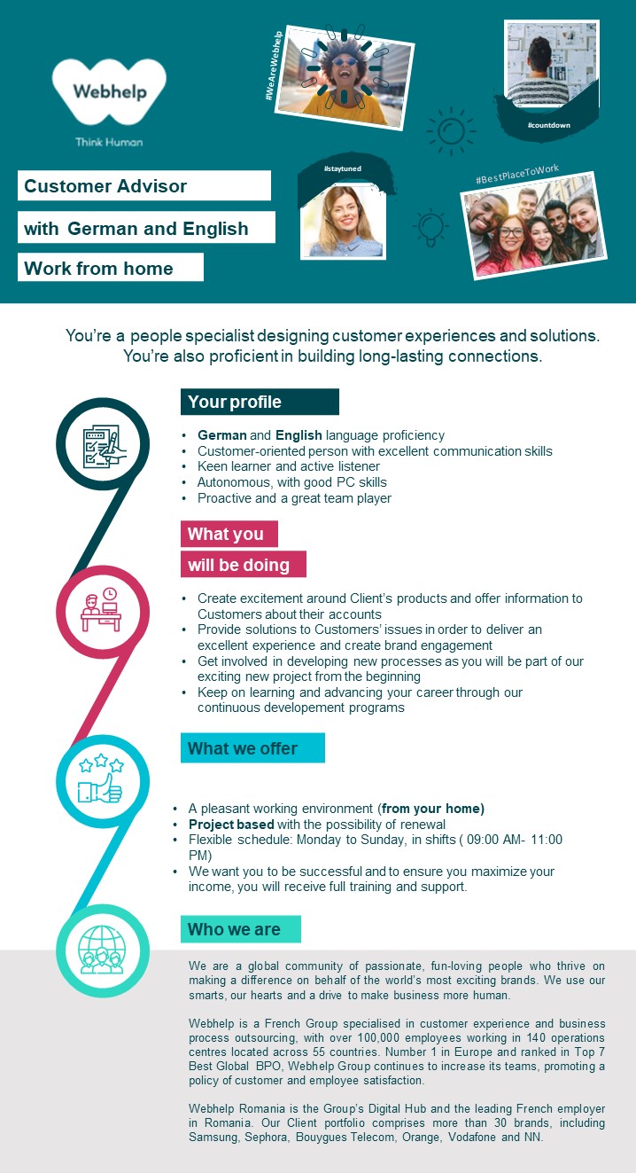 Customer Advisor with German and English WFH