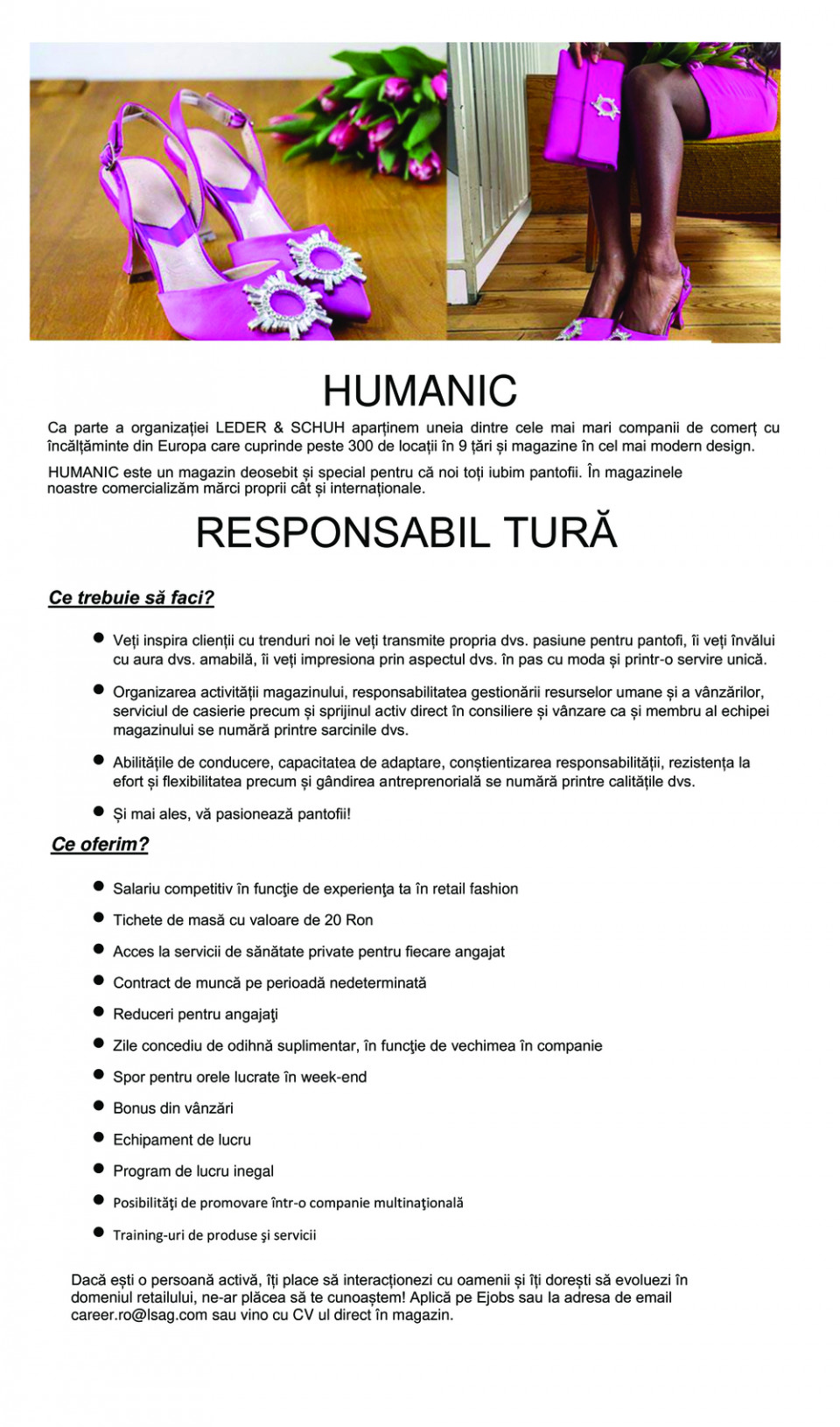 Responsabil de tura HUMANIC Bucuresti