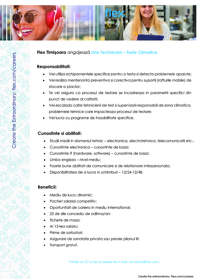Line Technician – Teste Climatice