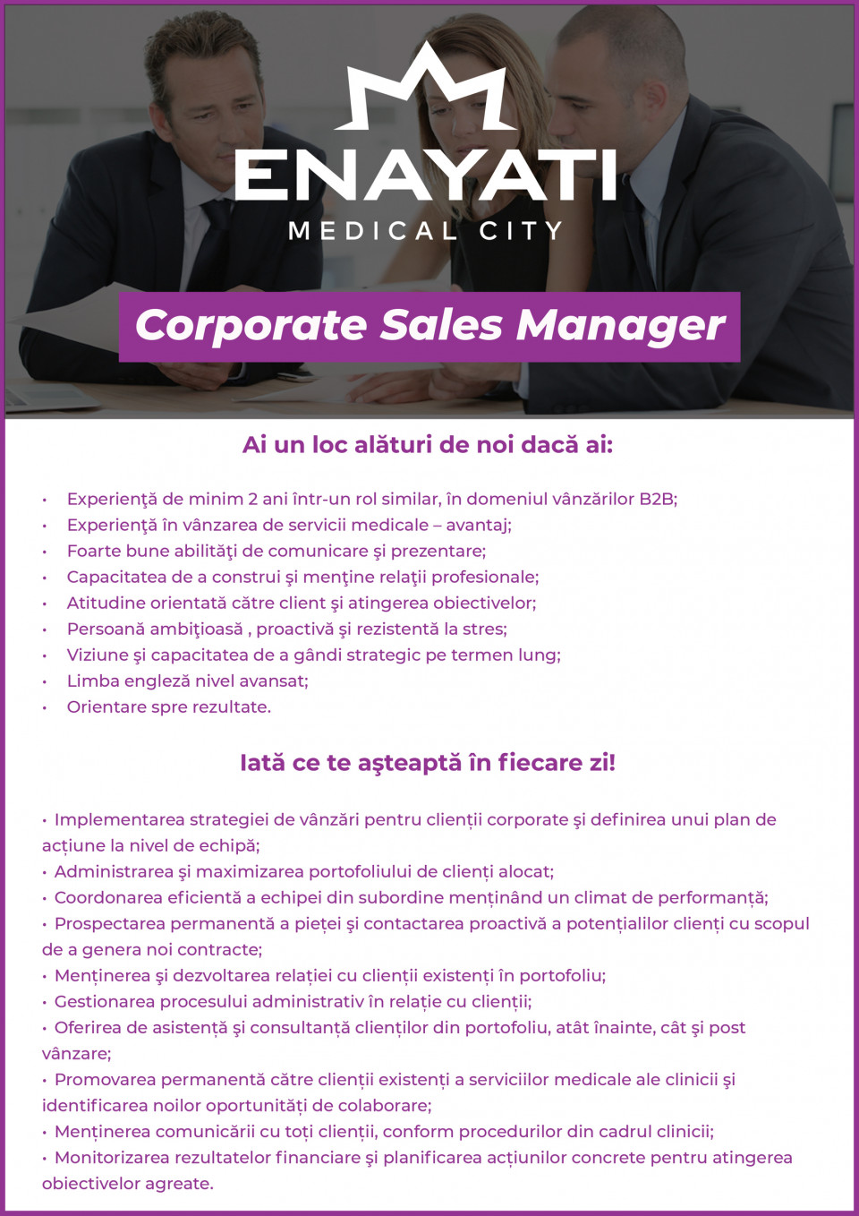 Corporate Sales Manager