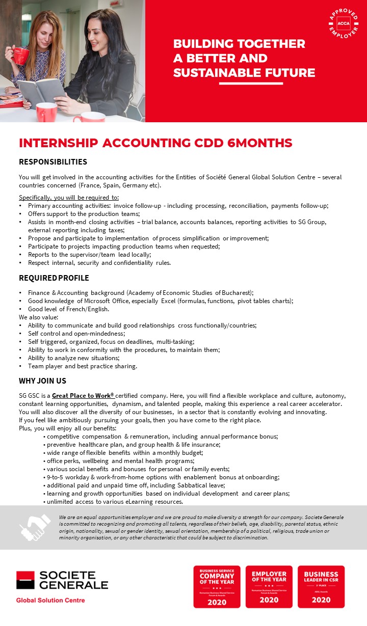 Internship Accounting CDD 6months