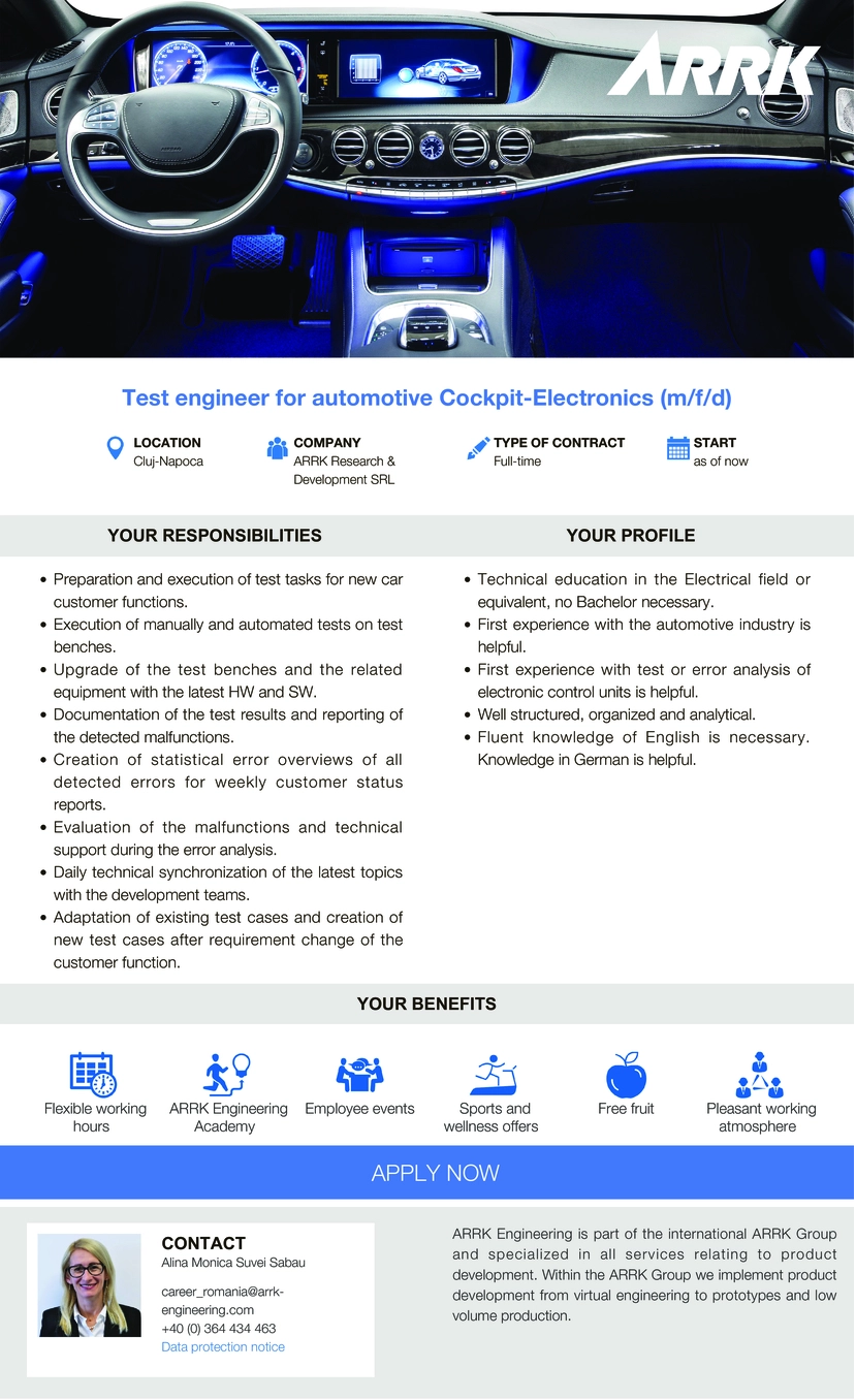 Test engineer for automotive Cockpit-Electronics (m/f/d)