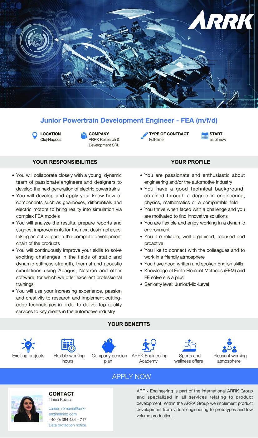 Junior Powertrain Development Engineer – FEA (m/f/d)