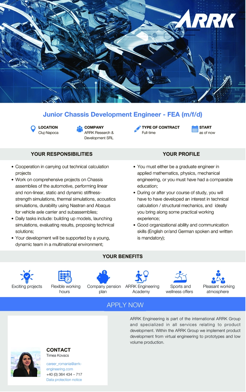 Junior Chassis Development Engineer - FEA (m/f/d)